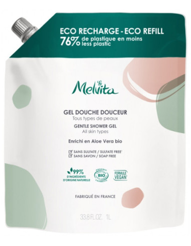 Melvita Gel Douche Douceur Bio Éco-Recharge - 1 L