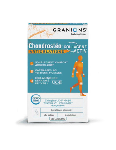Granions Chondrostéo Articulations Collagène Activ - 30 Gélules
