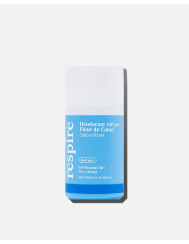 Respire Déodorant Roll-on Fraîcheur 24h Fleur de coton - 50ml