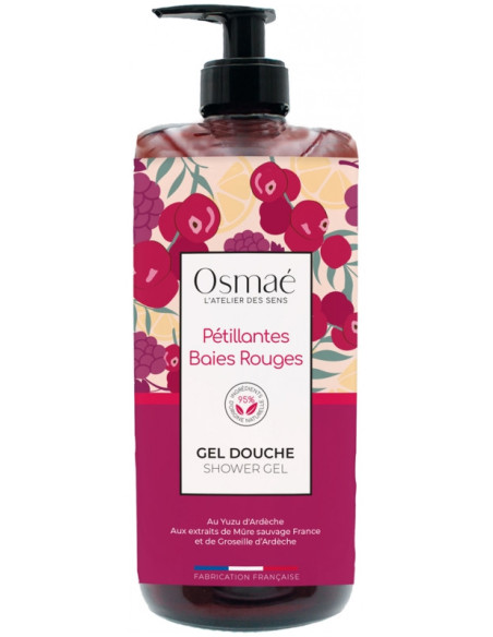 Osmaé Gel Douche Pétillantes Baies Rouges - 1 L