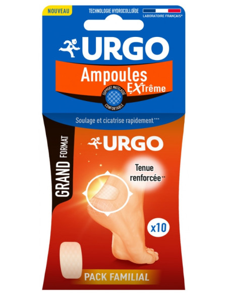 Urgo Ampoules Extrême - 10 Pansements Grand Format