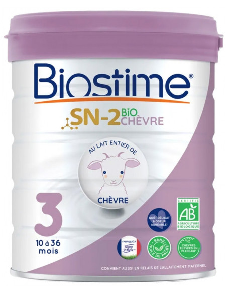 Biostime SN-2 Bio Chèvre 3ème Âge de 10 à 36 Mois - 800 g