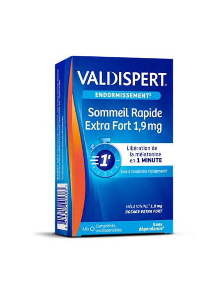 Valdispert Sommeil Rapide Extra Fort 1,9 mg comprimés orodispersibles - 40 comprimés