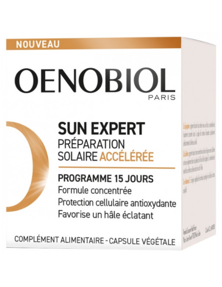 Oenobiol Sun Expert Préparateur Solaire Accélérée - 15 Capsules