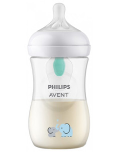 Avent Natural Response Biberon à Motif avec Valve AirFree - 260 ml 1 Mois et +