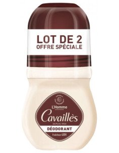 Cavaillès Dermato 48H Homme Déodorant Roll-On - Lot de 2 x 50 ml