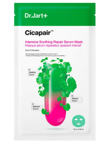 DR Jart+ CICAPAIR - Masque Sérum Apaisant Intensif - Visage - Peaux Sensibles à Rougeurs - 25g