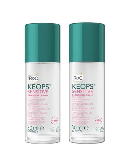 RoC KEOPS Déodorant à Bille Peau Sensible - 2x30ml