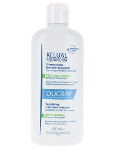 Ducray Kelual Squanorm Shampoing Traitant Régulateur Pellicules Grasses - 400 ml