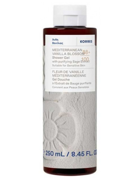 Korres Gel Douche Fleur de Vanille Méditerranéenne - 250 ml