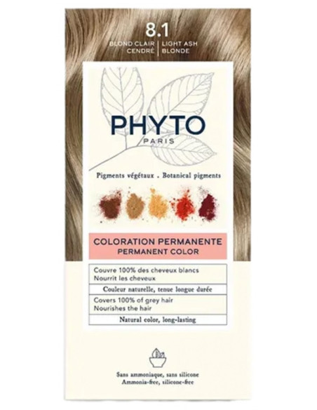 Phyto Couleur Coloration Permanente - Coloration : 8.1 Blond Clair Cendré