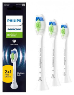 Philips Sonicare W2 Optimal White HX6063/87 3 Têtes de Brosse de Rechange