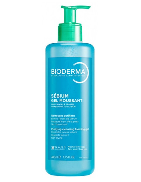 Bioderma Sébium Gel Moussant Nettoyant Purifiant - 400 ml