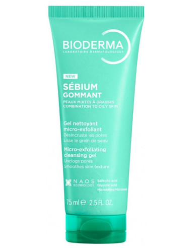 Bioderma Sébium Gommant Gel Nettoyant Micro-Exfoliant - 75 ml