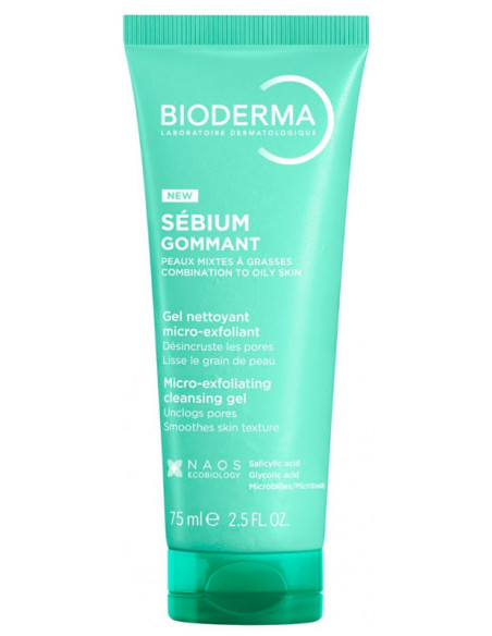 Bioderma Sébium Gommant Gel Nettoyant Micro-Exfoliant - 75 ml