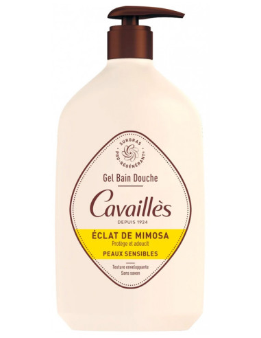 Cavaillès Gel Bain Douche Peaux Sensibles Éclat de Mimosa 1 L