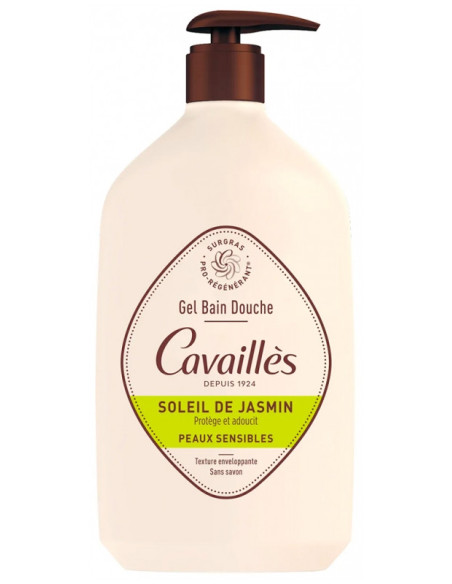 Cavaillès Gel Bain Douche Peaux Sensibles Soleil de Jasmin 1 L