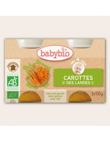 Petit pot de légumes Carottes des Landes, 2x130gr