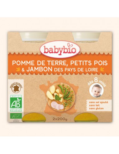Petit pot Menu - Pomme de Terre, Petits Pois & Jambon des Pays de Loire