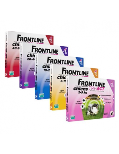 Frontline tri-Act chiens 20-40kg, 3 pipettes