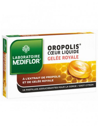Oropolis Coeur Liquide Gelée Royale Citron  - 16 pastilles