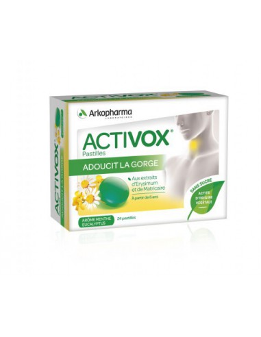 Activox® Pastilles, arôme Menthe Eucalyptus - 24 pastilles