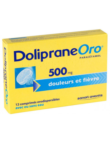 DOLIPRANEORO 500 mg, comprimé orodispersible - 12  comprimés