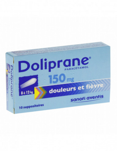 DOLIPRANE 150 mg - 10 suppositoires