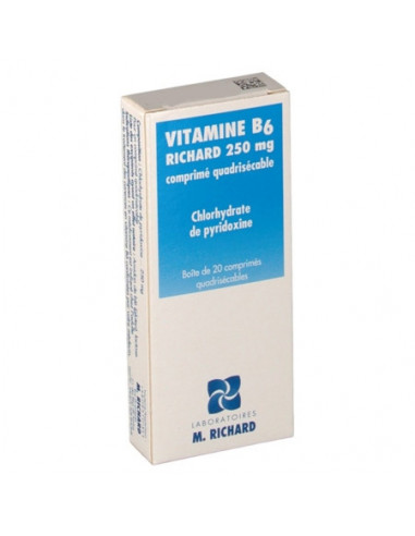 VITAMINE B6 RICHARD 250 mg, comprimé quadrisécable - 20 comprimés