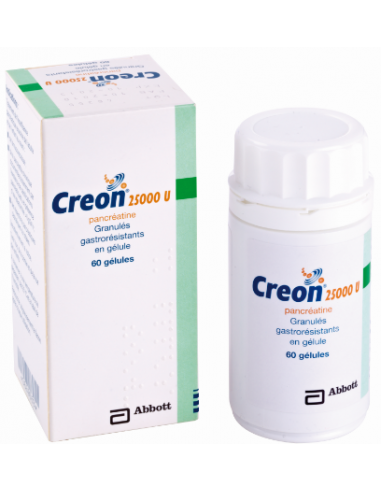 CREON 25 000 U, gélule gastro-résistante - 60 gélules