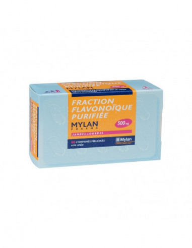 FRACTION FLAVONOIQUE MYLAN PHARMA 500 mg, comprimé pelliculé  Encadré - 60 comprimés