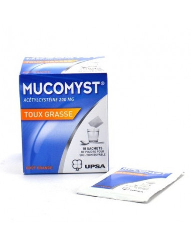 MUCOMYST 200 mg, poudre orale en sachet - 18 sachets
