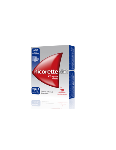 NICORETTESKIN 25 mg/16 heures, dispositifs transdermiques- 28 patchs