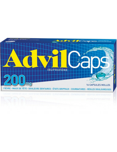 ADVILCAPS 200 mg, capsule molle - 16 capsules