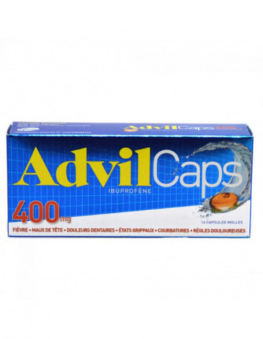 ADVILCAPS 400 mg, capsule molle - 14 capsules