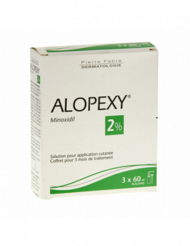 ALOPEXY 2 POUR CENT, solution pour application cutanée - 3 x 60 ml