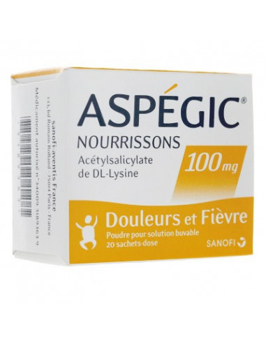  ASPEGIC NOURRISSONS 100 mg, poudre pour solution buvable en sachet-dose - 20 sachets