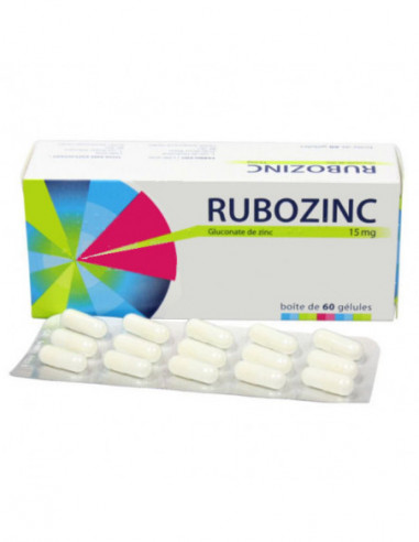 RUBOZINC 15 mg - 60 gélules