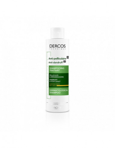 Vichy Dercos Shampoing Traitant Anti-Pelliculaire Cheveux Secs - 200 ml