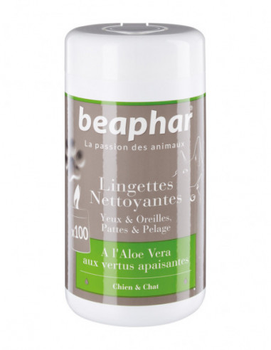 Beaphar Lingettes Nettoyantes Chien & Chat - 100 Lingettes
