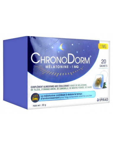 ChronoDorm Mélatonine 1 mg - 20 Sachets