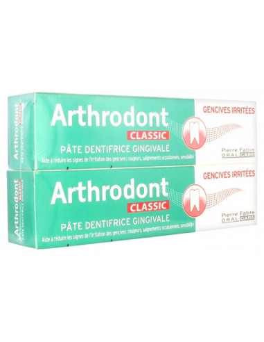 Arthrodont Classic Pâte Dentifrice Gingivale - Lot de 2 x 75 ml 