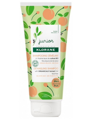 Junior Shampoing Démêlant Pêche - 200ml Junior Shampoing Démêlant Pêche - 200ml