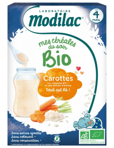 Modilac Céréales Bio Carottes - 250g