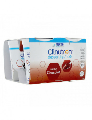 Clinutren Dessert HP/HC+ Saveur chocolat - 4x200g