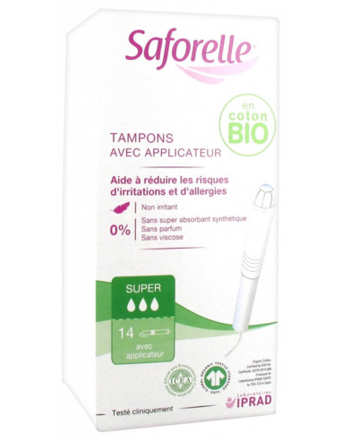 Saforelle Coton Protect Tampons Super...