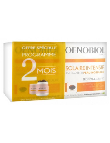Oenobiol Solaire Intensif Préparateur Peau Normale - Lot de 2 x 30 Capsules