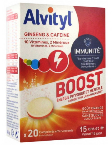 Alvityl Boost Ginseng et Caféine - 20...