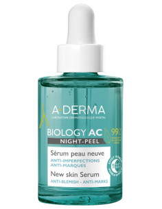 A-DERMA Biology AC Night-Peel Sérum Peau Neuve Bio - 30 ml