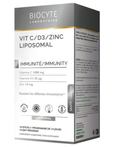 Biocyte Vitamine C/D3/Zinc Liposomal...